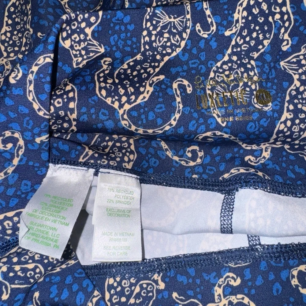 EUC Lilly Pulitzer UPF 50+ Luxletic South Beach High Rise Legging Leopard XL - Picture 4 of 6